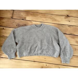 First Rite 100% alpaca sweater cropped beige small